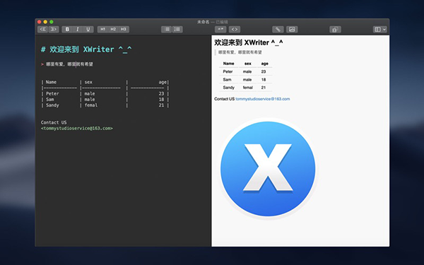 XWriter Mac版